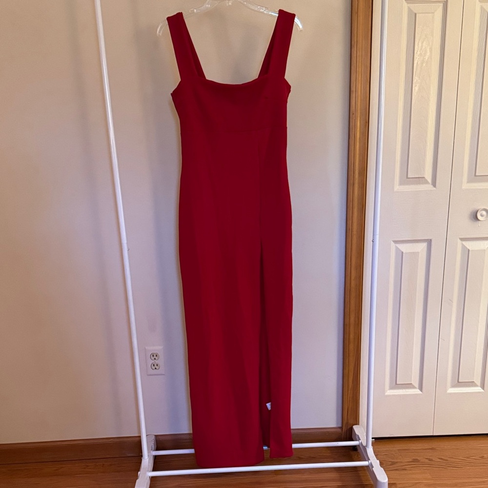 Nasty Gal Red Dress with Slit